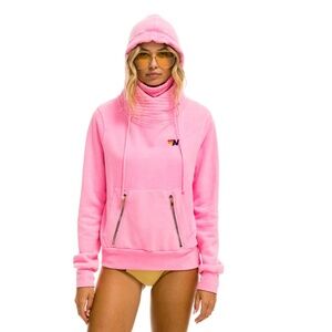 Aviator Nation - NINJA PULLOVER HOODIE - NEON PINK